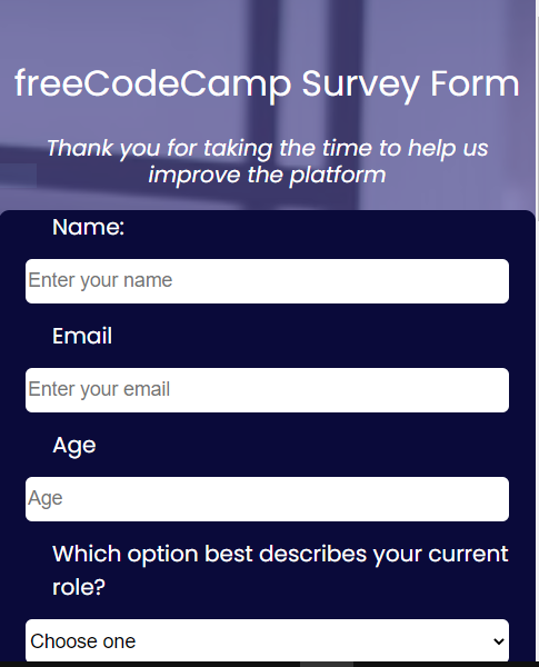 Survey form 